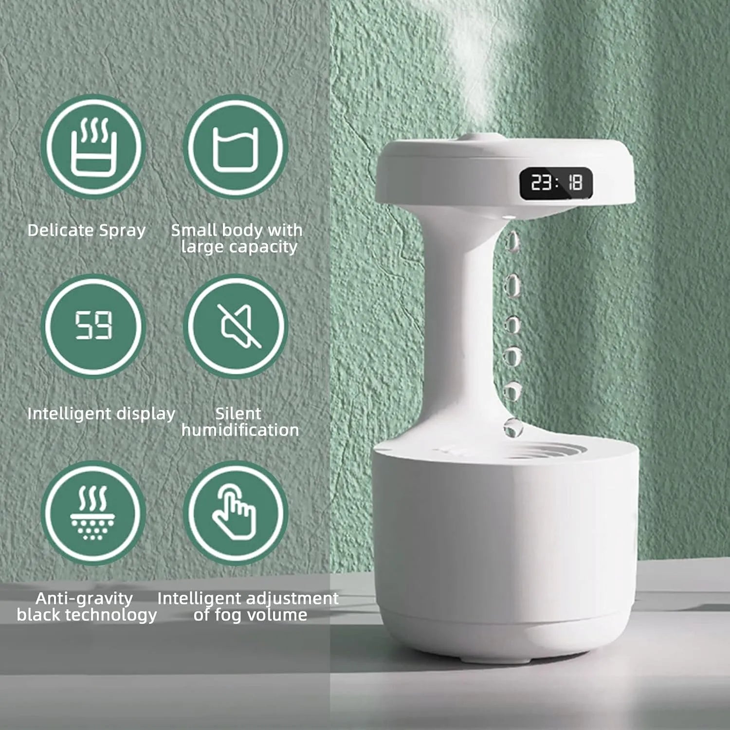 Anti-Gravity Water Drop Humidifier