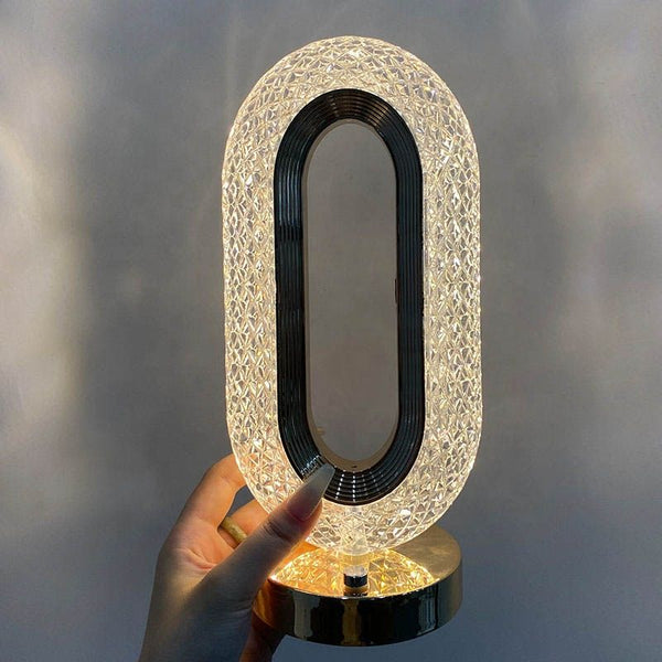 Oval Crystal Lamp